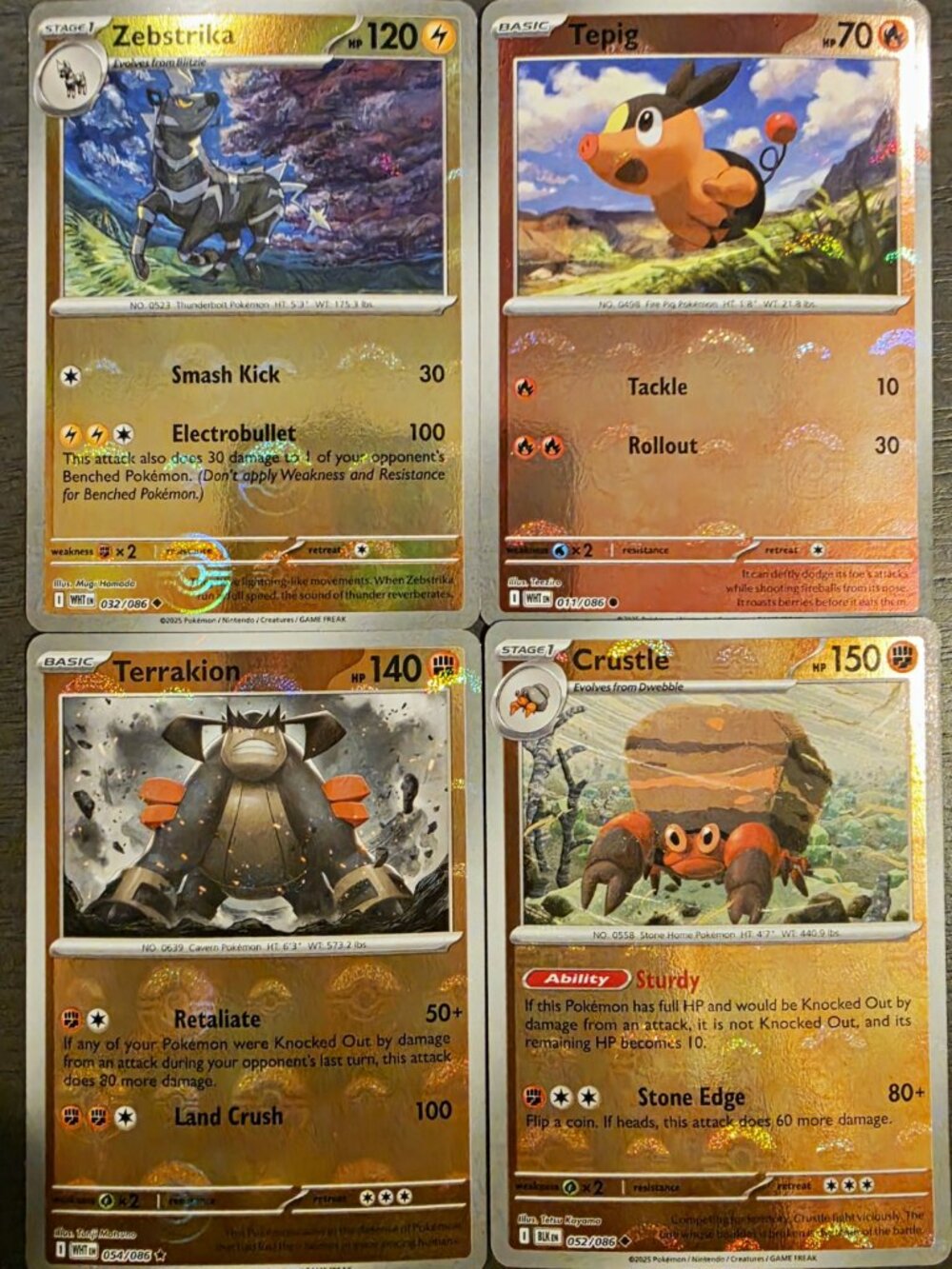 RARE GAME FREAK Pokemon TCG White Flare 4-Card Lot Reverse Pokeball Holo